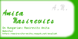 anita masirevits business card